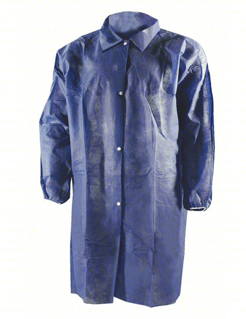 Emerald Blue Polypropylene Lab Coats w/ No Pockets